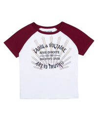 T-shirt en coton bicolore - Multicolore