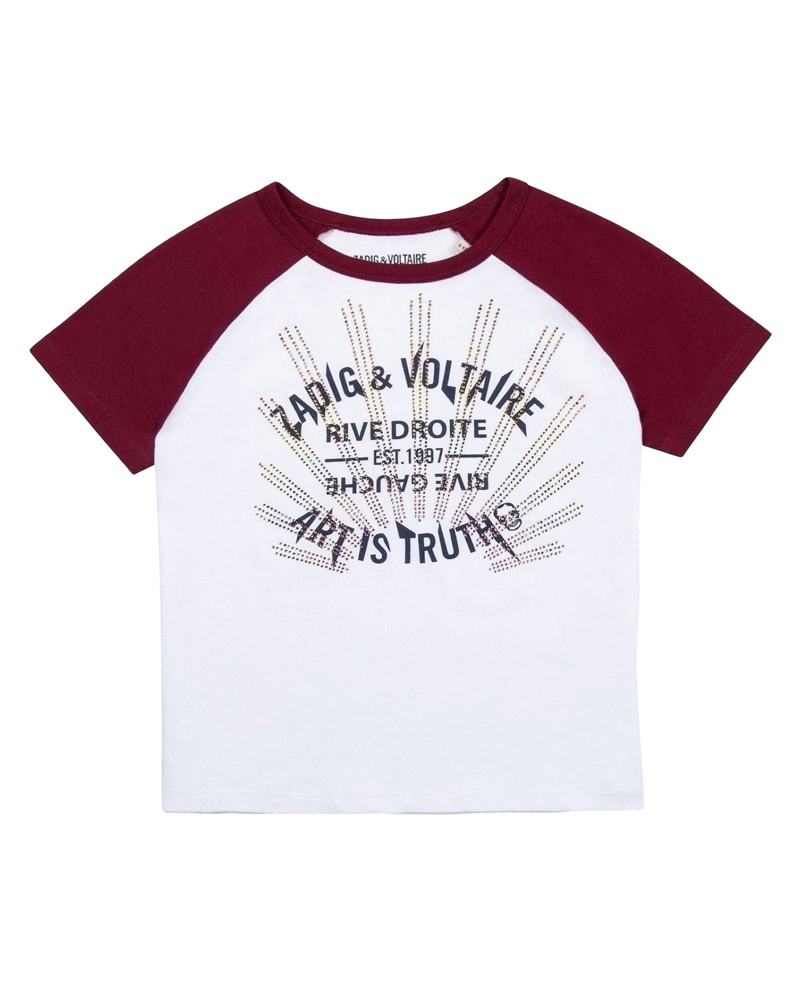 T-shirt en coton bicolore - Multicolore