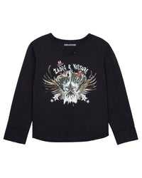 Z&V long-sleeved cotton T-shirt - Black