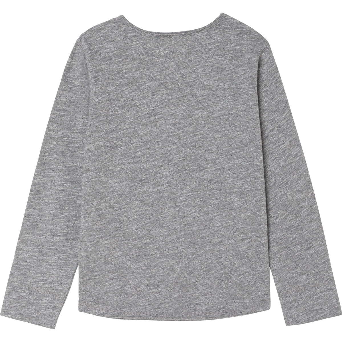 T-shirt en coton mouliné à imprimé paillettes - Gris Moulin