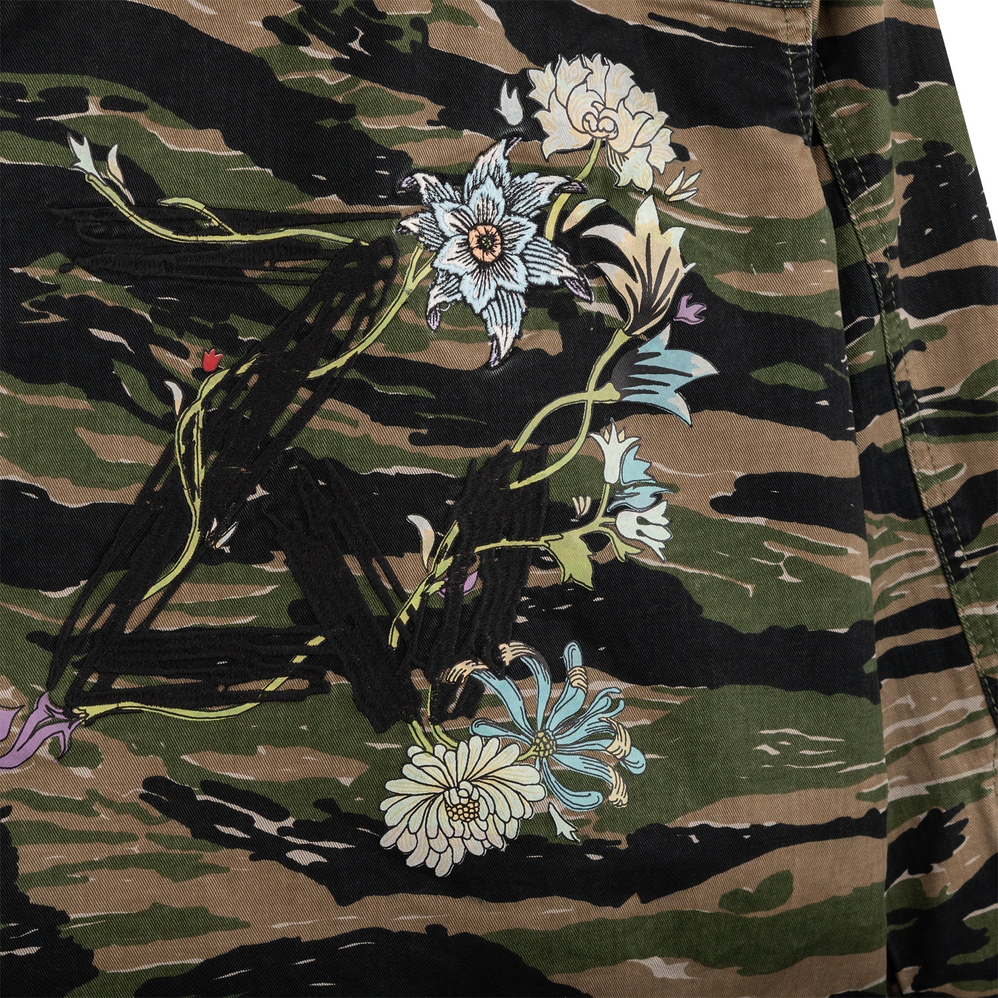 Surchemise en drill coton imprimée all over - Army green