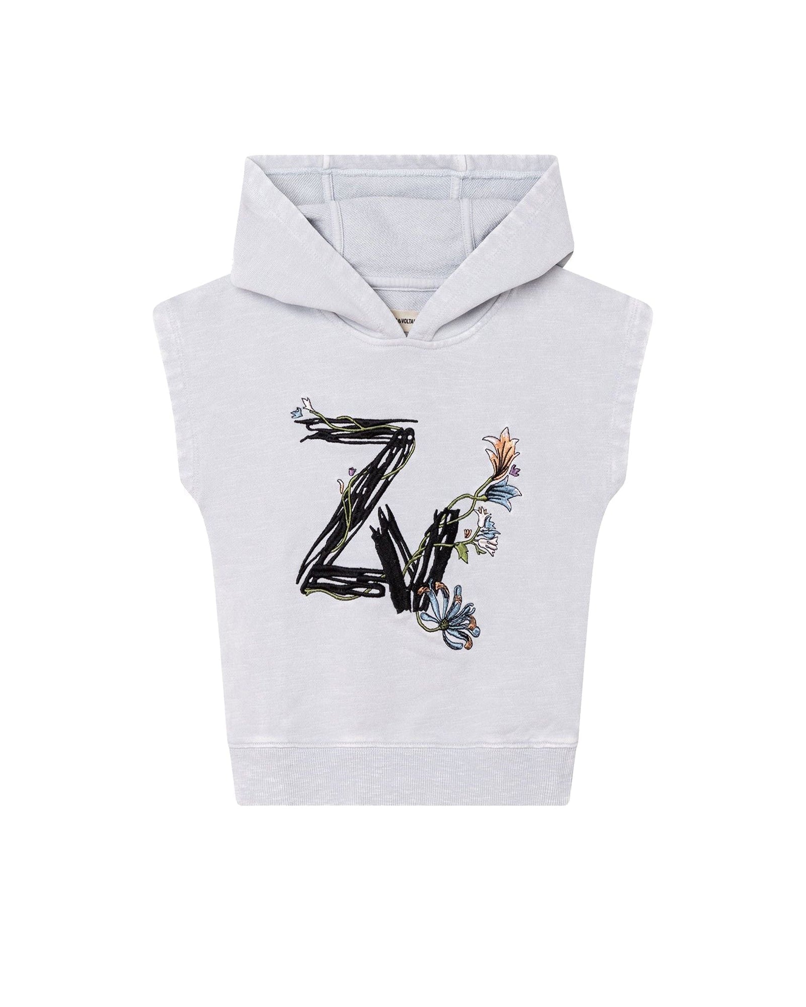 Sweatshirt à capuche flammé - Ciel