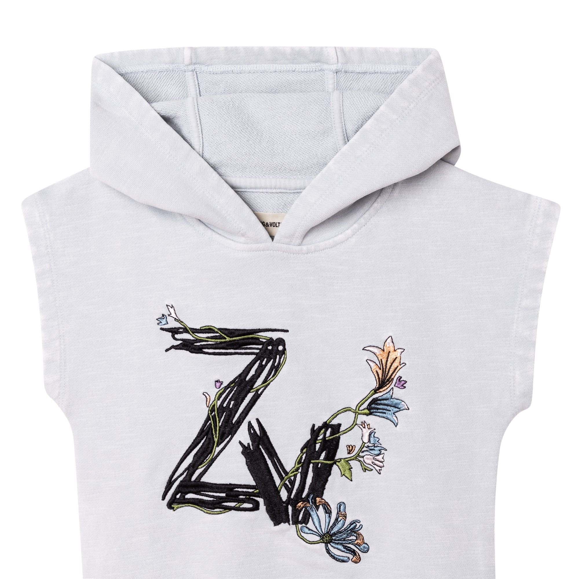 Sweatshirt à capuche flammé - Ciel