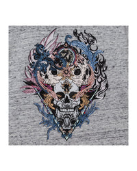 Doupionné T-shirt - Steel grey mottled