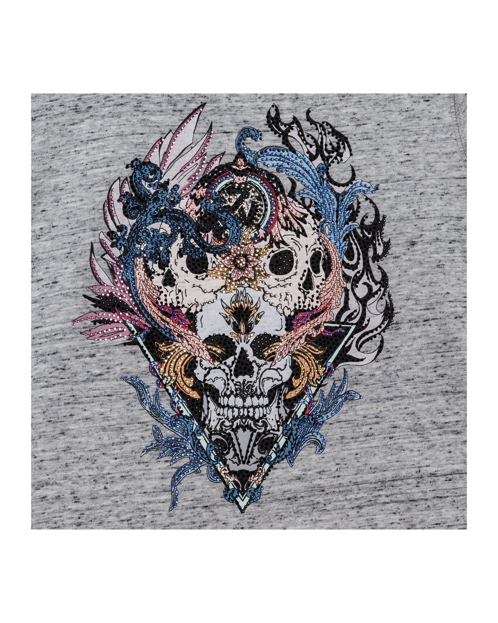 Doupionné T-shirt - Steel grey mottled