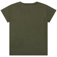 Printed cotton T-shirt - Army green