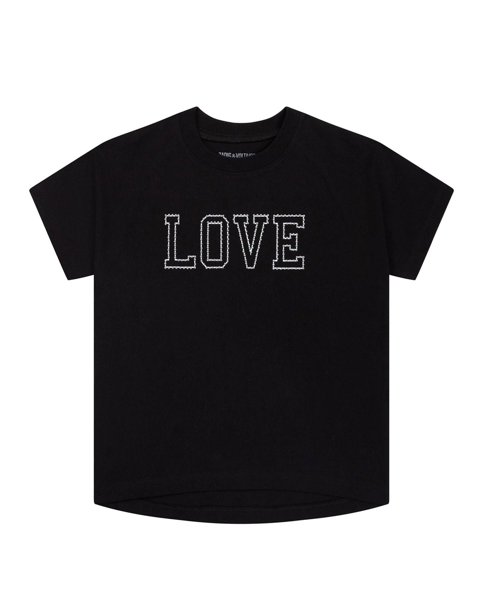 T-shirt en coton épais à forme oversize et imprimé - Black