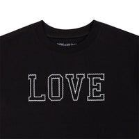 T-shirt en coton épais à forme oversize et imprimé - Black