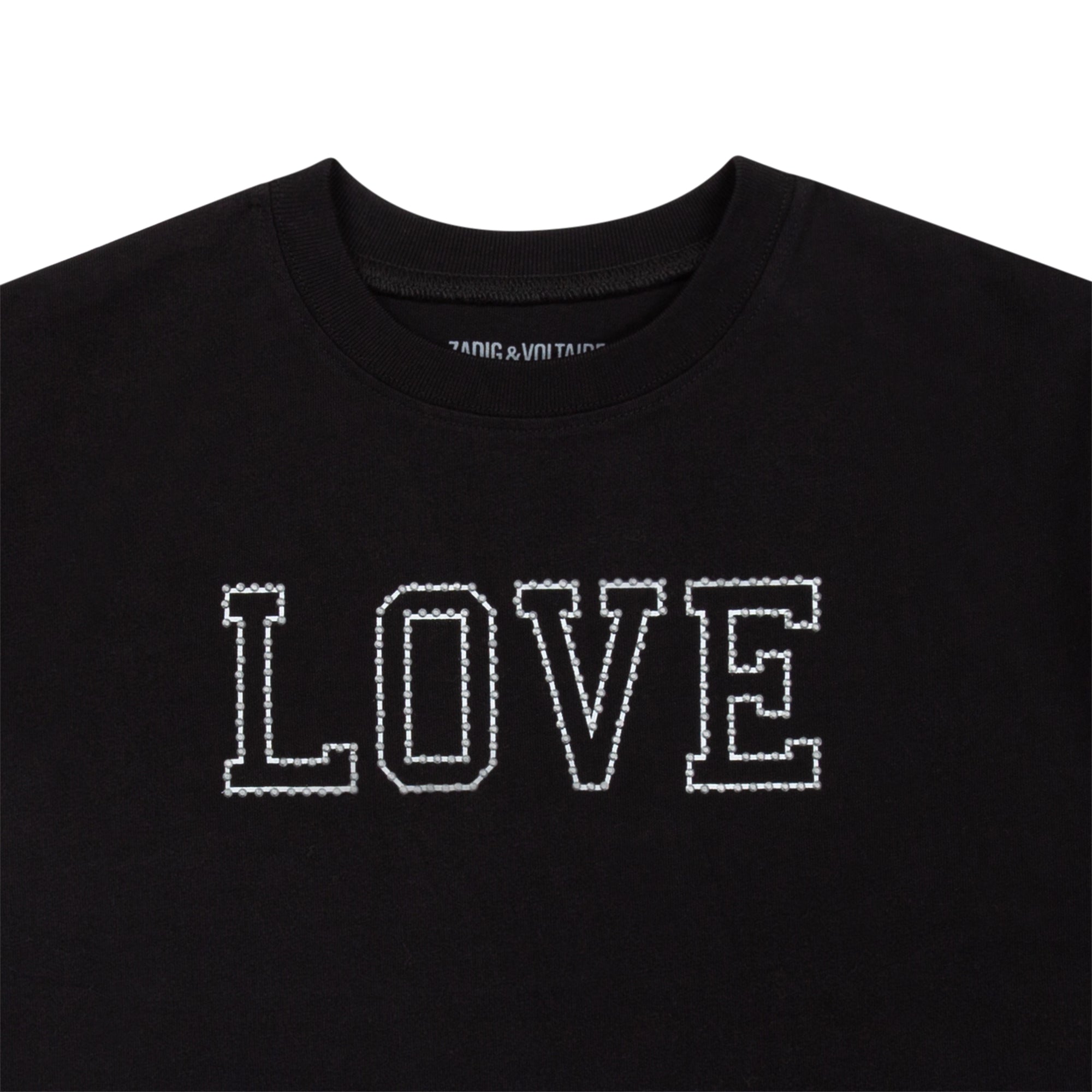 T-shirt en coton épais à forme oversize et imprimé - Black