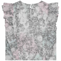 Blouse à imprimé intégral en coton - Blanc
