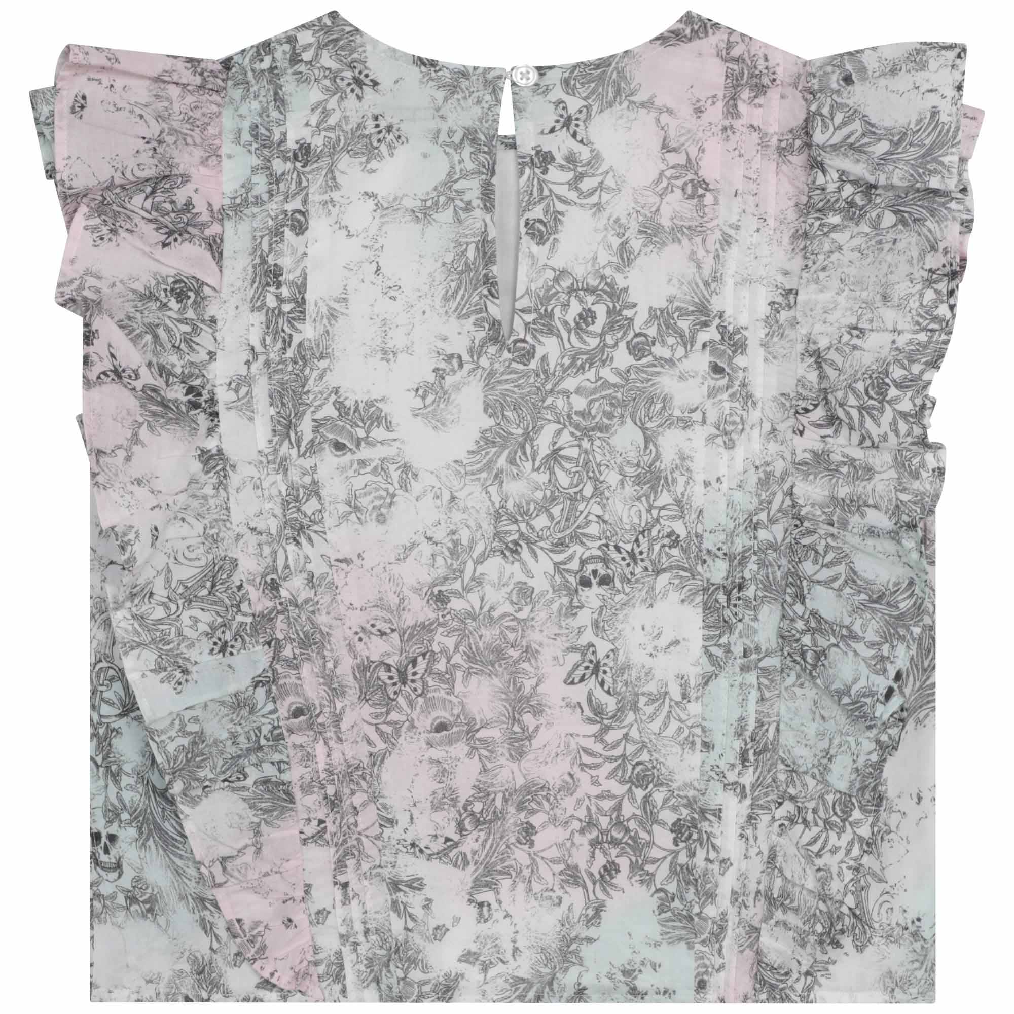 Blouse à imprimé intégral en coton - Blanc