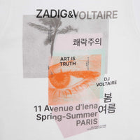 Tank top with cotton illustration - White