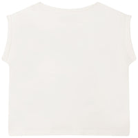 Short-sleeved cotton T-shirt - Hot milk