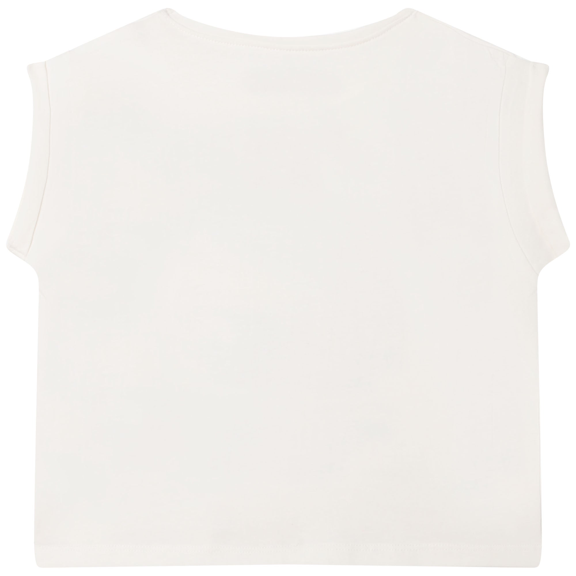 Short-sleeved cotton T-shirt - Hot milk