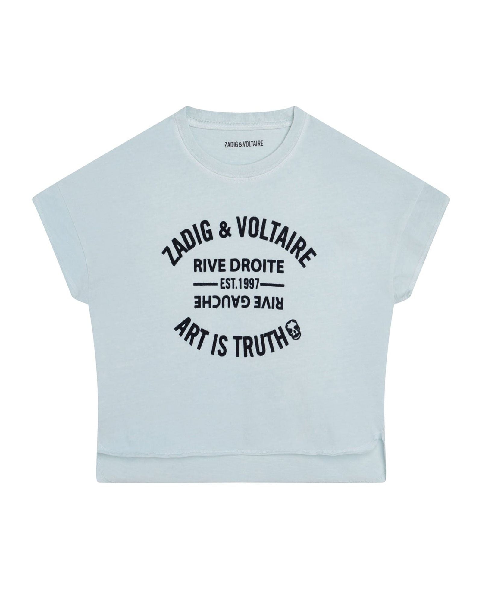Cotton short-sleeved T-shirt - Light blue
