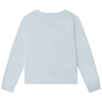 Long-sleeved cotton sweatshirt - Light blue