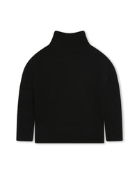 Pull col roulé en laine - Black