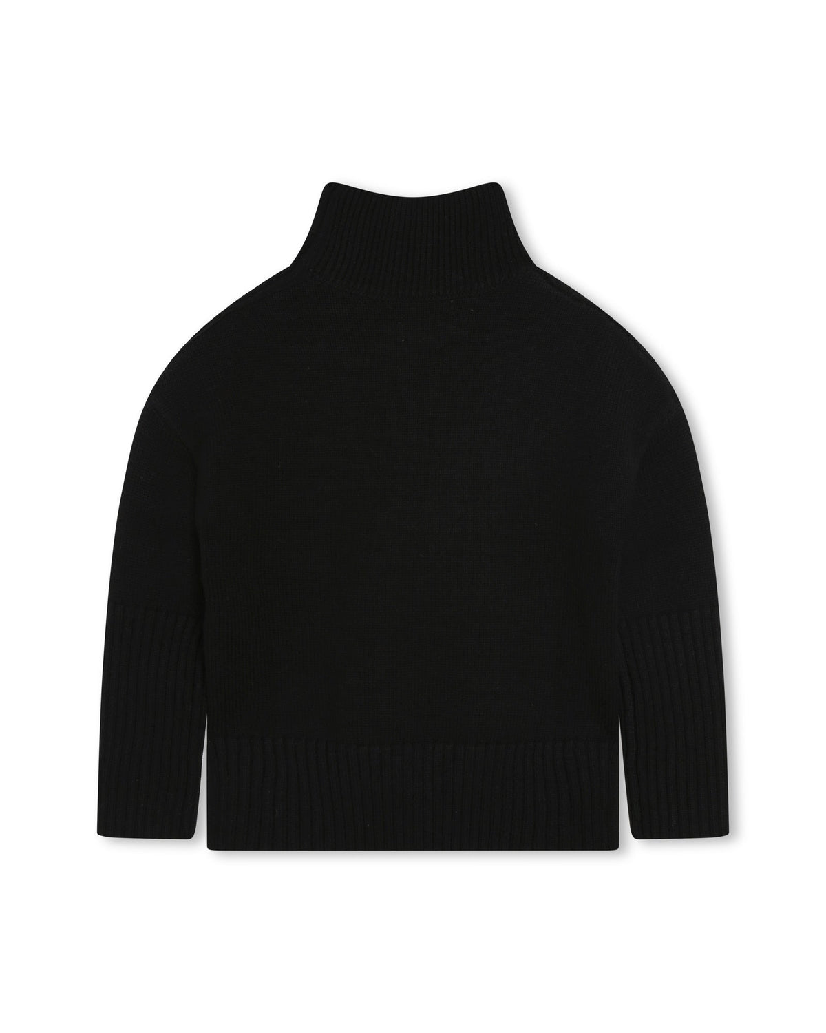 Pull col roulé en laine - Black