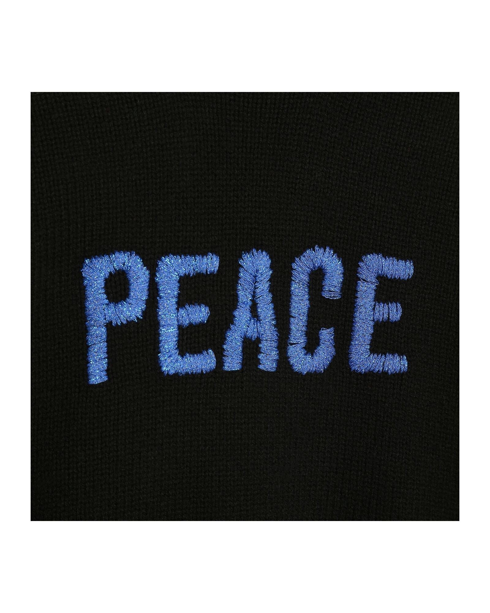 Pull col roulé en laine - Black
