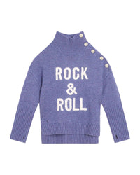 Pull col roulé en laine - Violet Chine