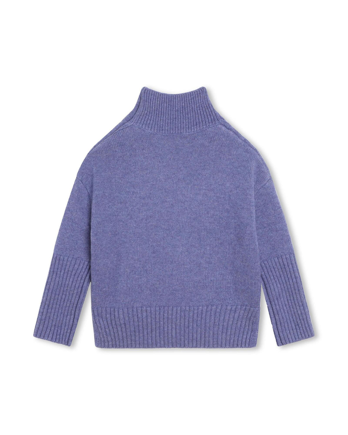 Pull col roulé en laine - Violet Chine