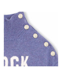 Pull col roulé en laine - Violet Chine