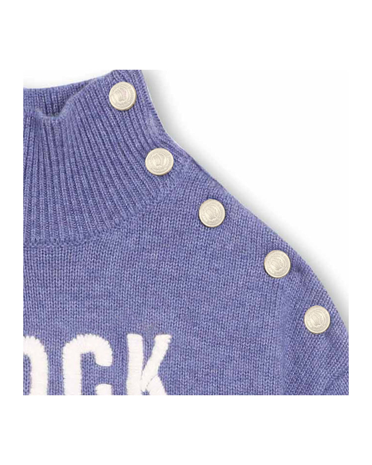Pull col roulé en laine - Violet Chine