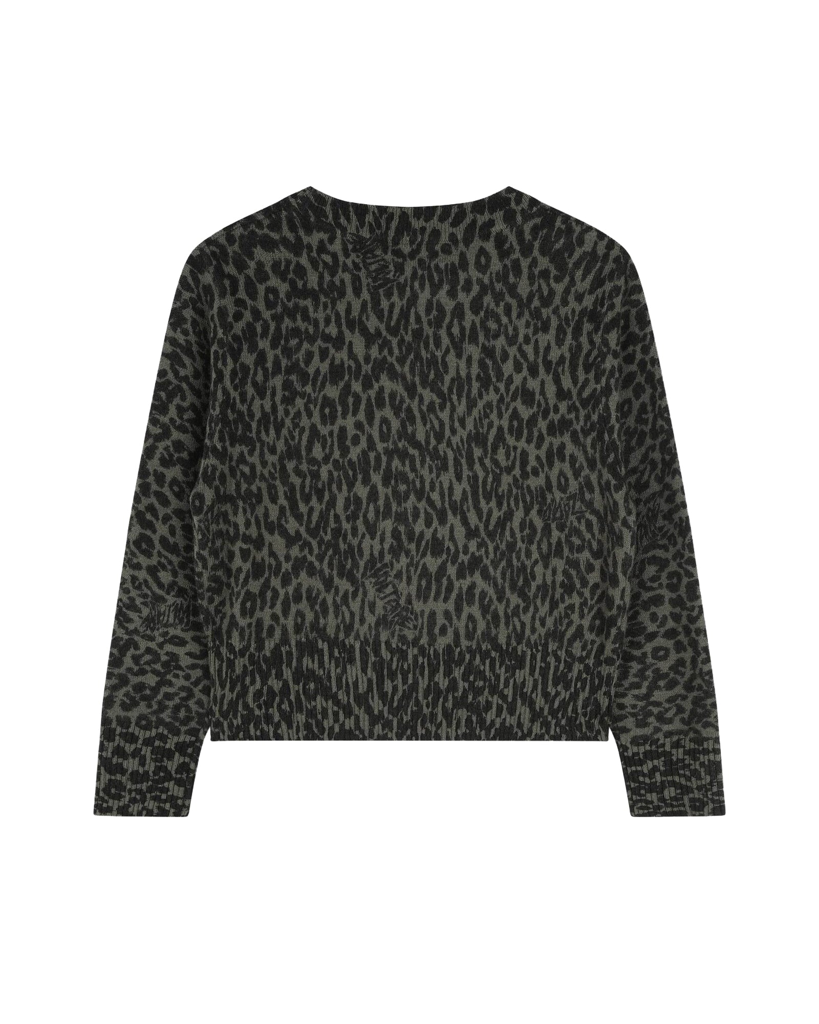 Pull à motif léopard en laine - Camouflage