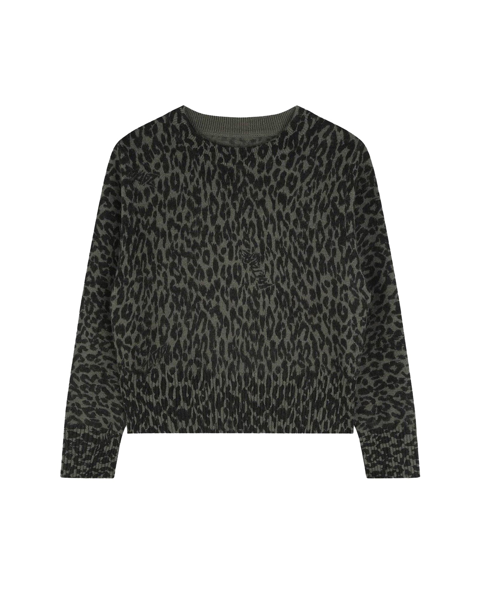 Pull à motif léopard en laine - Camouflage