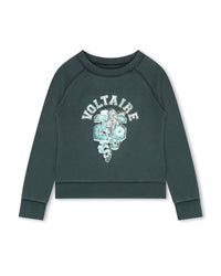 Sweatshirt en coton - Bottle green