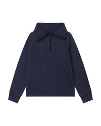 Sweatshirt col camionneur en coton - Dark Blue
