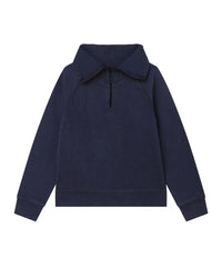 Sweatshirt col camionneur en coton - Dark Blue