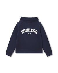 Sweatshirt col camionneur en coton - Dark Blue