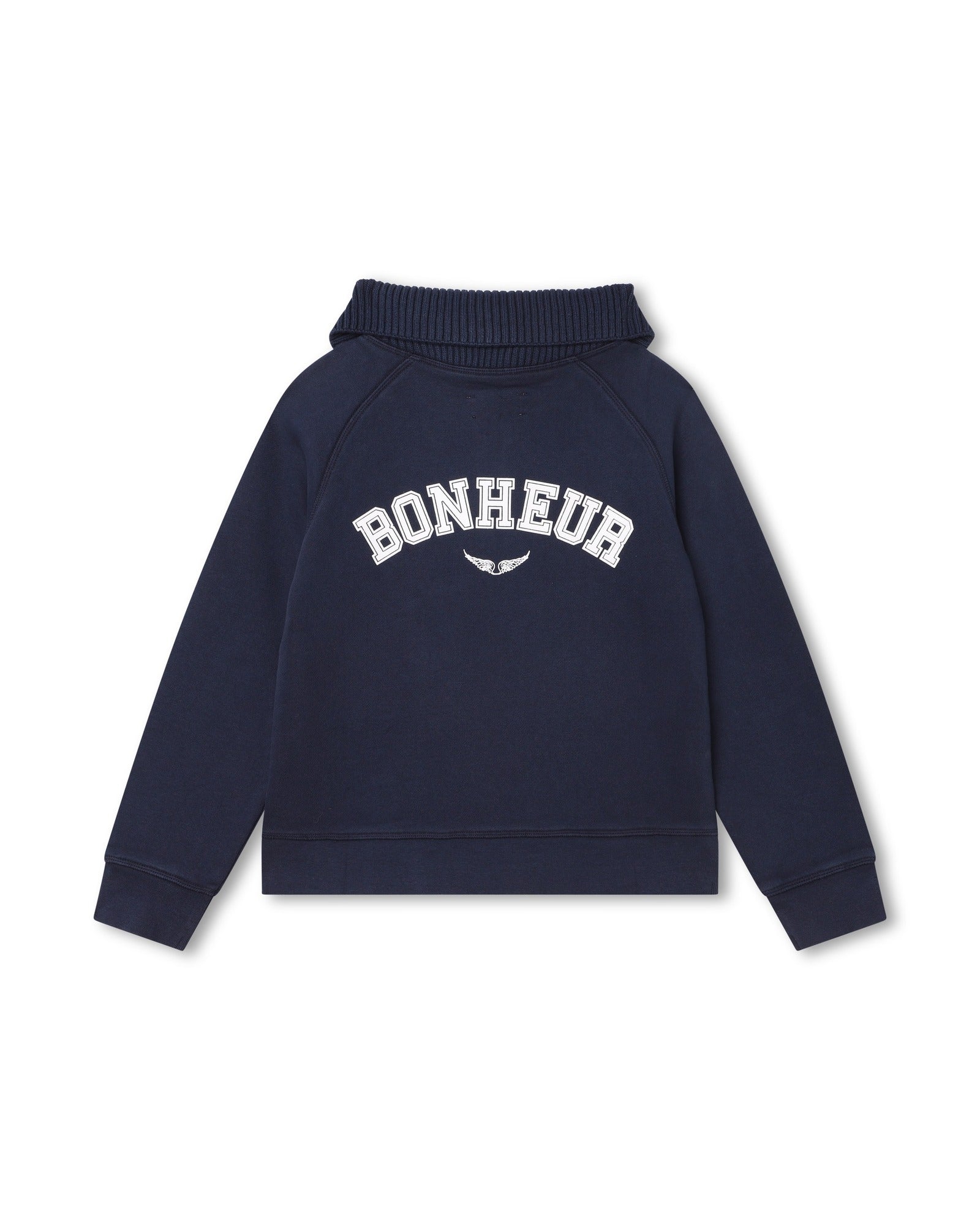 Sweatshirt col camionneur en coton - Dark Blue