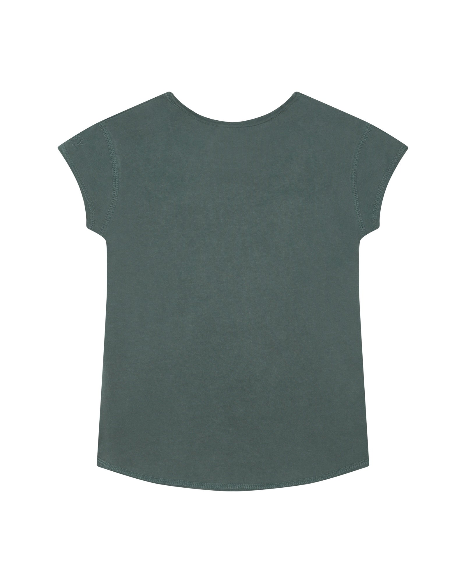 Short-sleeved cotton T-shirt - Bottle green