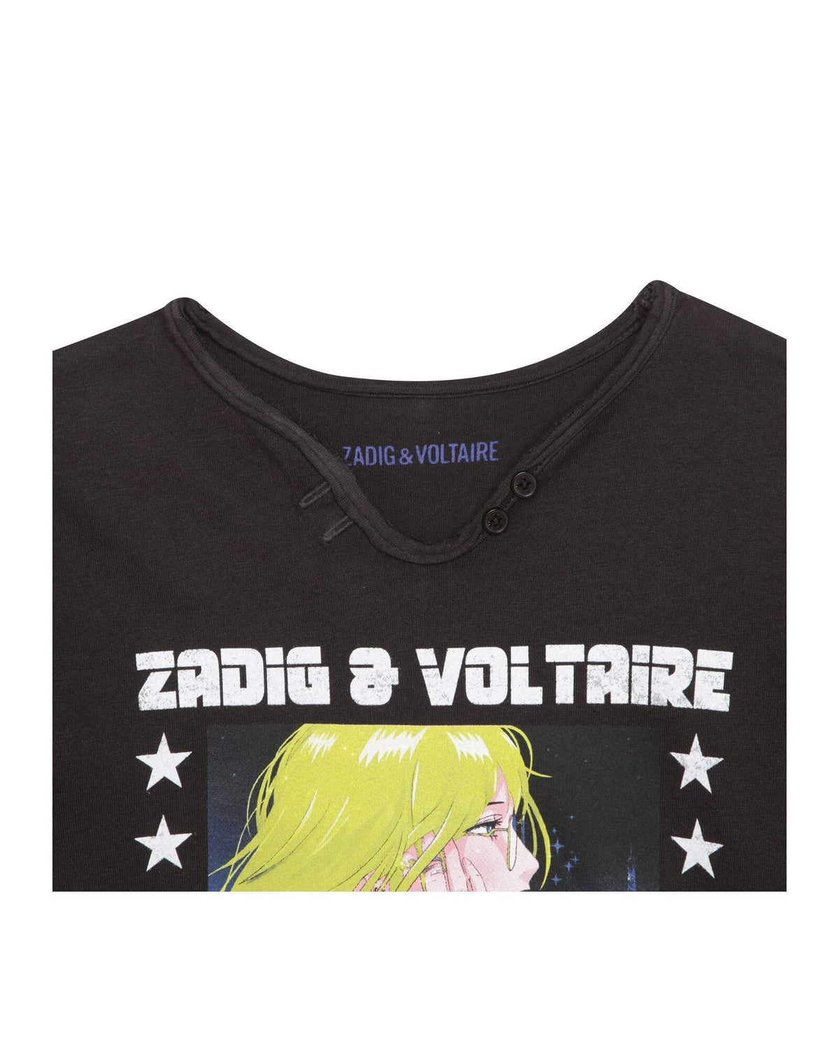 T-shirt à manches longues en coton - Black