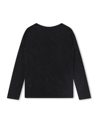 Long-sleeved cotton T-shirt - Black