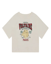 Short-sleeved cotton T-shirt - Hot milk