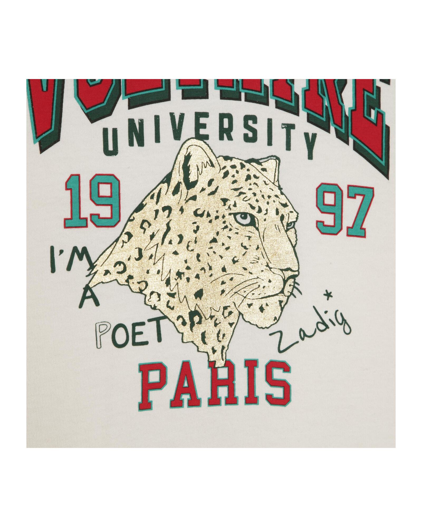 Short-sleeved cotton T-shirt - Hot milk