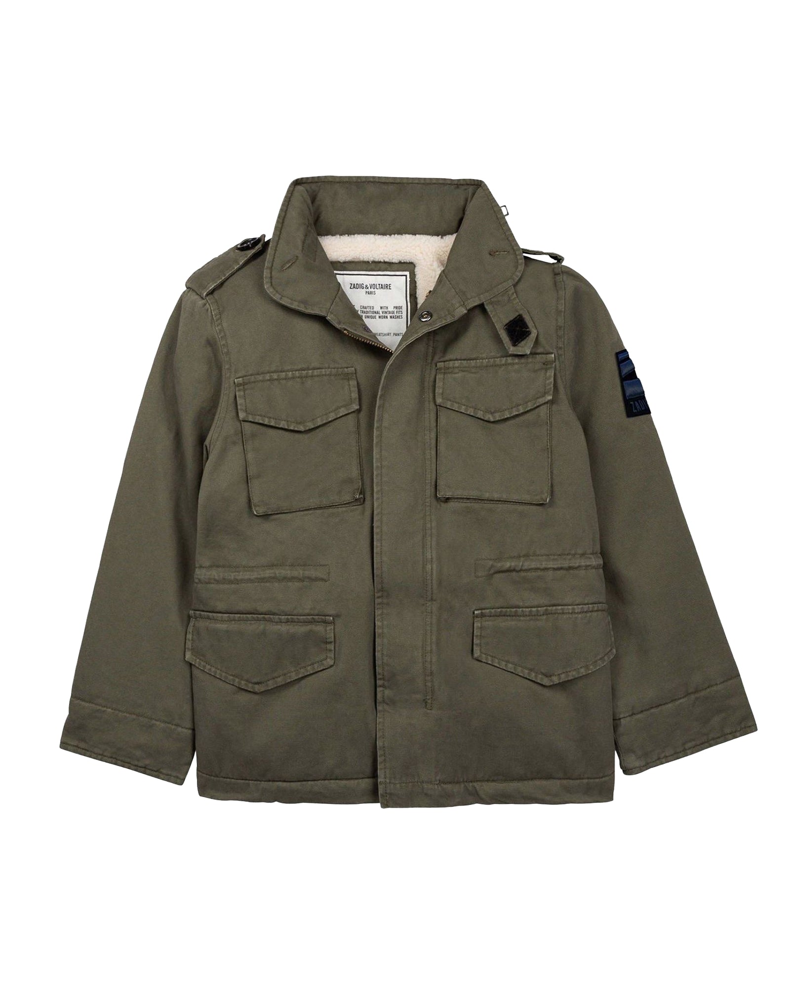 Parka déperlante en coton - Kaki Foncé