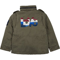 Parka déperlante en coton - Kaki Foncé