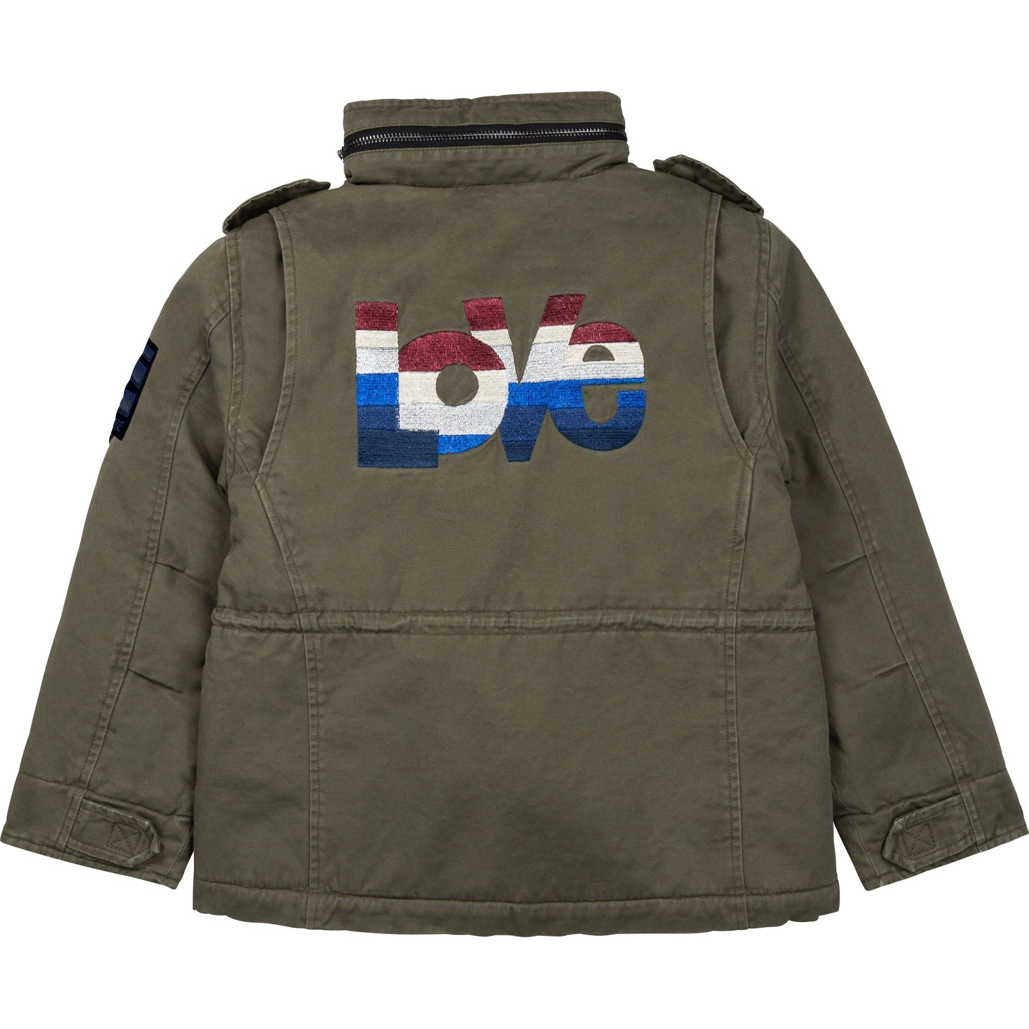 Parka déperlante en coton - Kaki Foncé