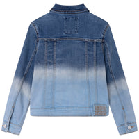 Veste en denim coton à fermeture zippée - Stone bicolor
