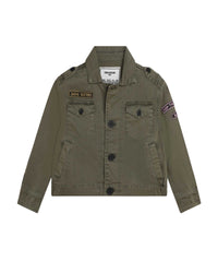 Veste en chevron coton à fermeture boutonnée - Army green