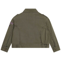 Veste en chevron coton à fermeture boutonnée - Army green