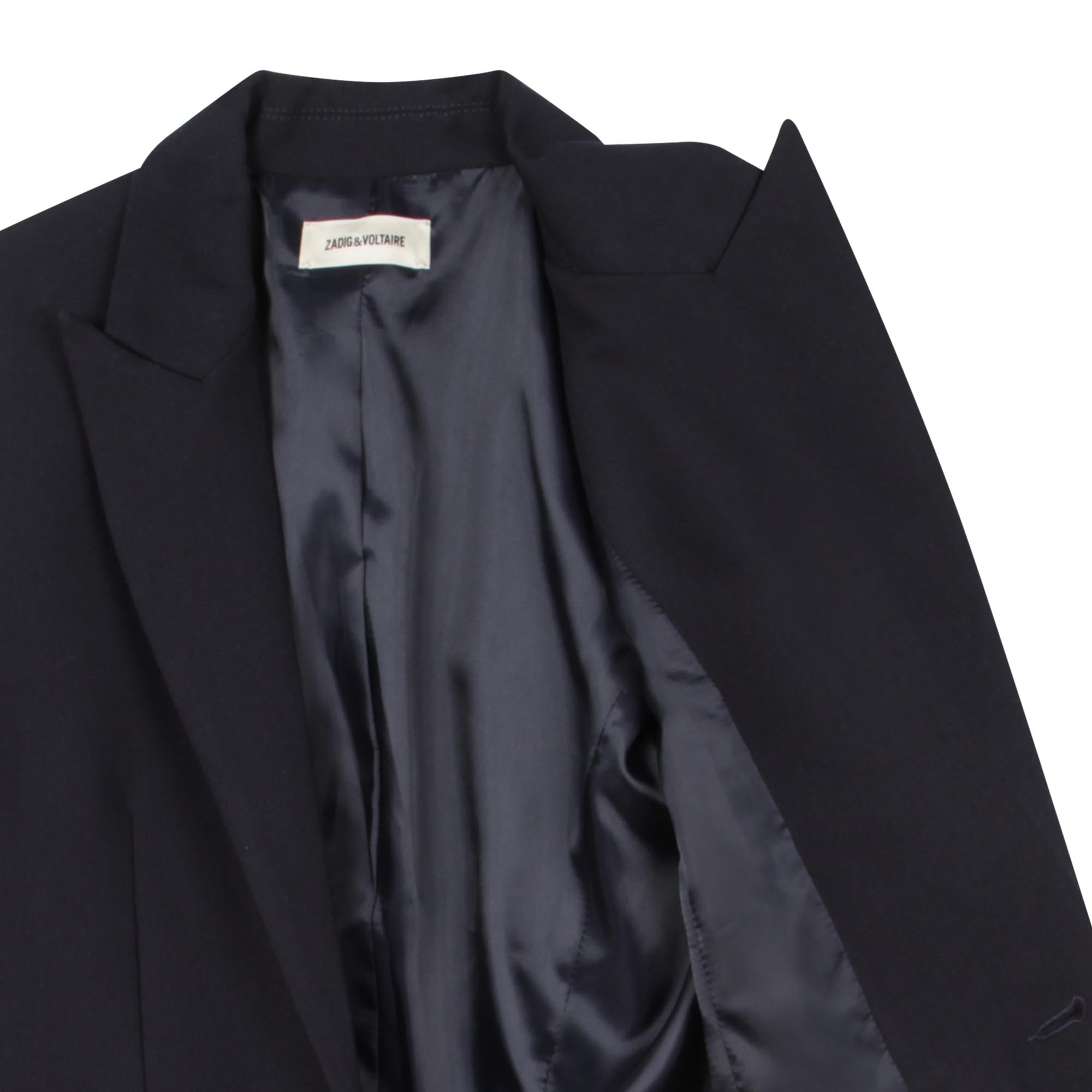 Veste tailleur en sergé - Nuit