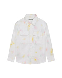 Full print cotton jacket - White