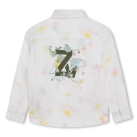 Full print cotton jacket - White