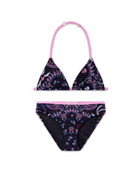 Maillot de bain 2 pièces imprimé all over bandana - Dark Indigo