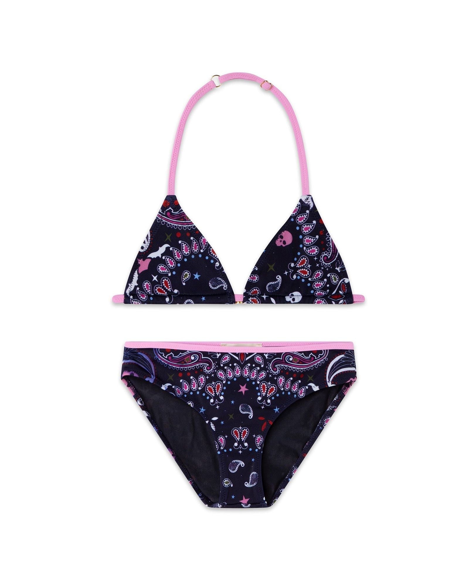 Maillot de bain 2 pièces imprimé all over bandana - Dark Indigo